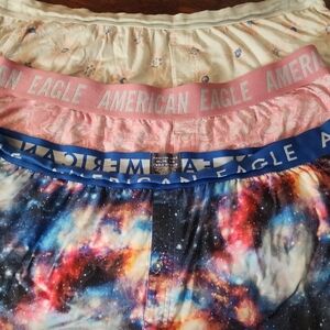 American Eagle Blue and White Boxers
